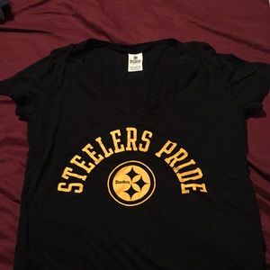 Pink Steelers v neck